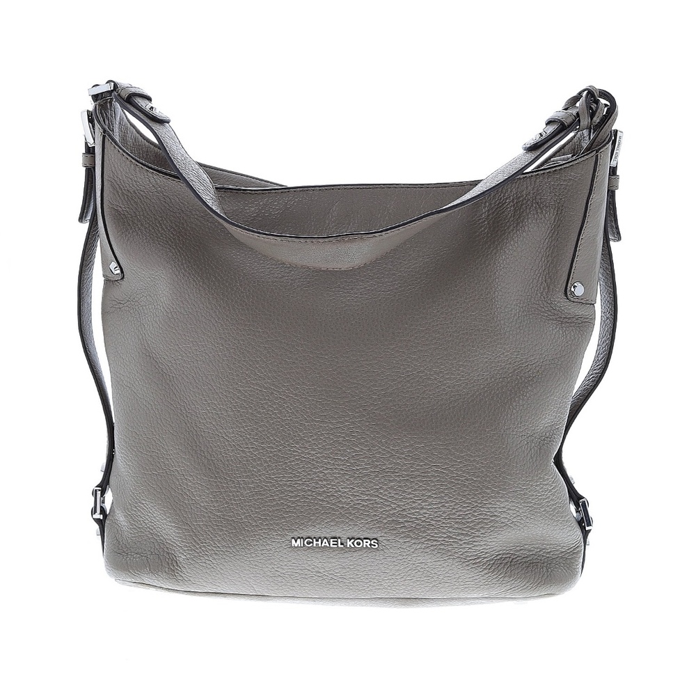 Michael Kors Pebbled Leather Shoulder Bag  - Gray
